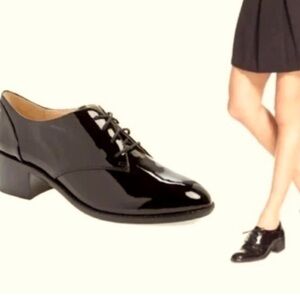 Louise et Cie Finch Patent  Leather Heeled Oxford Loafers 37